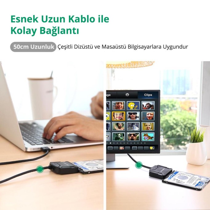 UGREEN USB 3.0 SATA III Dönüştürücü Adaptör