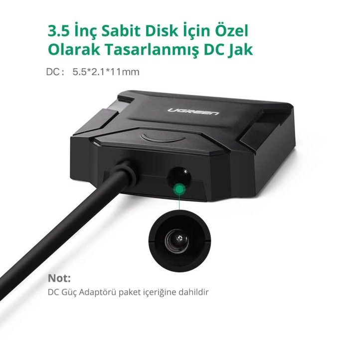 UGREEN USB 3.0 SATA III Dönüştürücü Adaptör