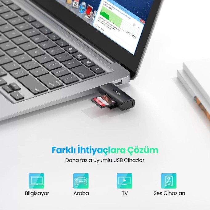 Ugreen USB 3.0 SD ve Micro SD Kart Okuyucu