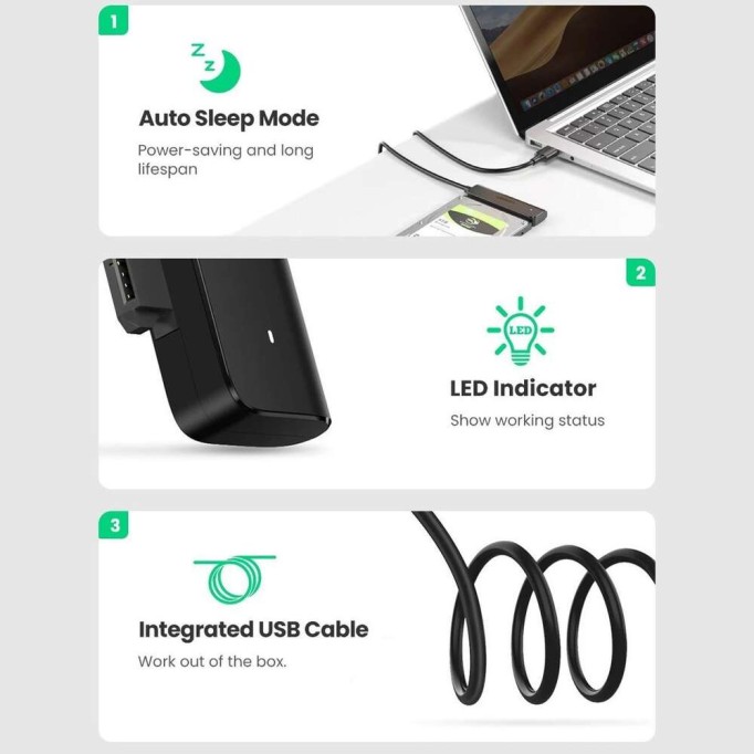 Ugreen USB 3.0 to SATA 3 Dönüştürücü Adaptör