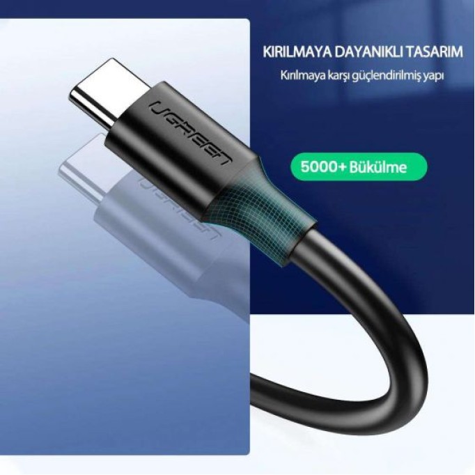 Ugreen USB 3.0 Type-C Data ve Şarj Kablosu 1.5 Metre