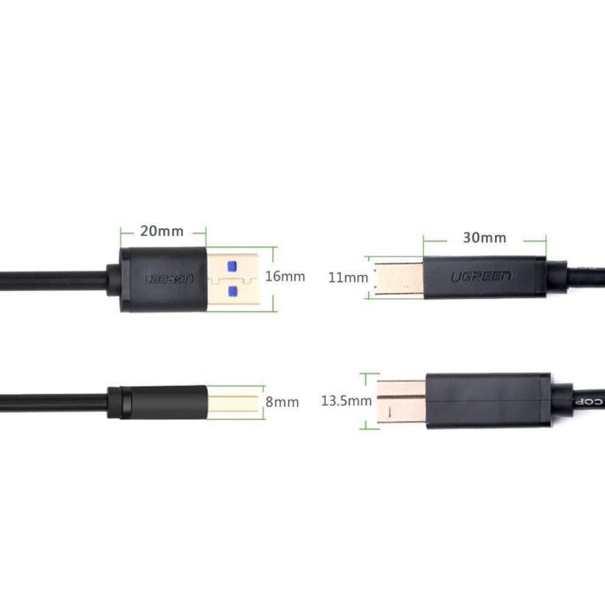 Ugreen USB 3.0 Yazıcı Kablosu 1 Metre