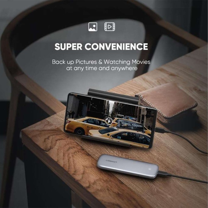 Ugreen USB 3.1 Gen2 Type-C M.2 NVMe SSD UASP Sata Disk Kutusu
