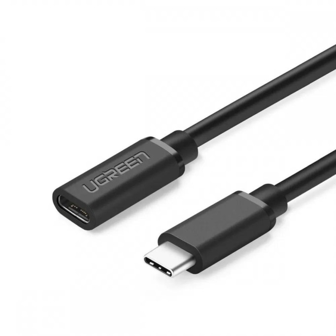 Ugreen USB 3.1 Thunderbolt 3 Type-C Erkek to Type-C Dişi Uzatma Kablosu 50 CM