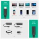 Ugreen USB 3.1 Thunderbolt 3 Type-C Erkek to Type-C Dişi Uzatma Kablosu 50 CM