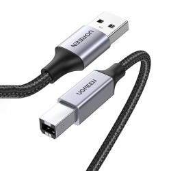 2 Metre Ugreen USB-A to USB-B 2.0 Örgülü Yazıcı Kablosu 2 Metre