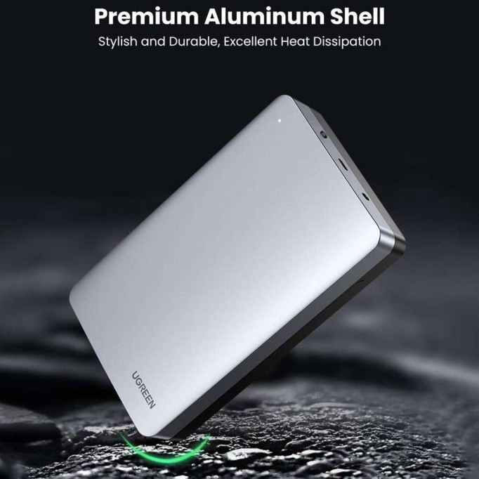 Ugreen USB-C Alüminyum 3.5” / 2.5” UASP Destekli SATA SSD HDD Taşınabilir Disk Kutusu