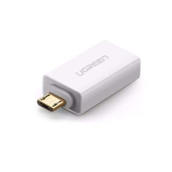 Beyaz Ugreen USB Micro USB OTG Dönüştürücü Adaptör Beyaz