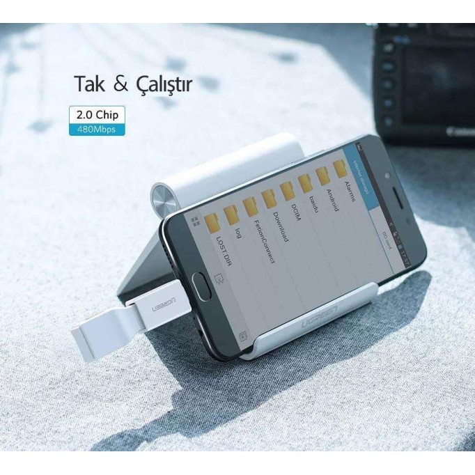 Ugreen USB Micro USB OTG Dönüştürücü Adaptör Siyah