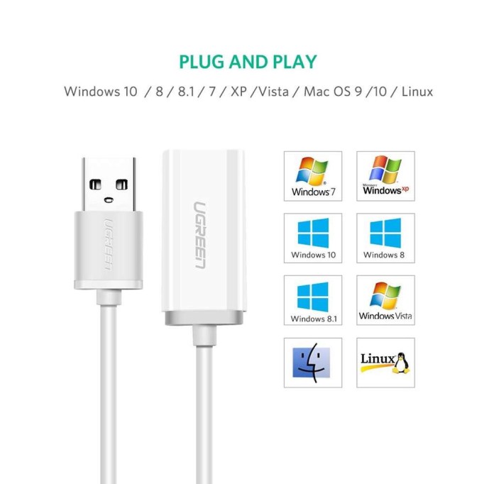 Ugreen USB to 3.5mm Aux Jack Girişli Harici Ses Kartı