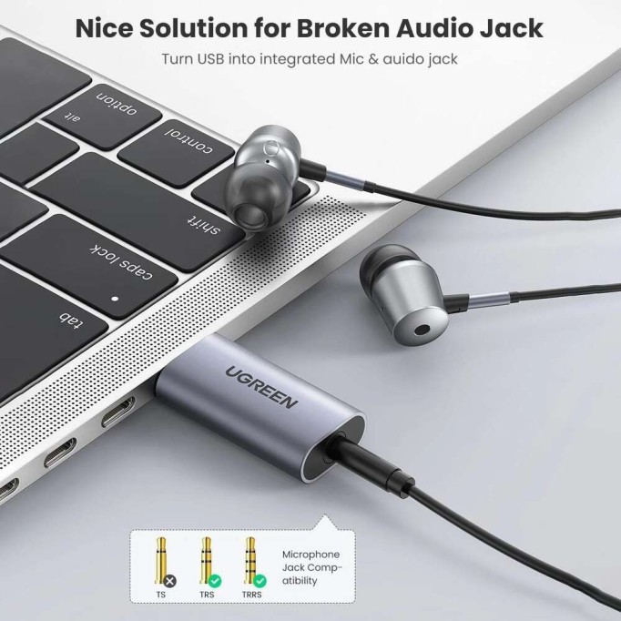 Ugreen USB to 3.5mm TRRS Harici Ses Kartı