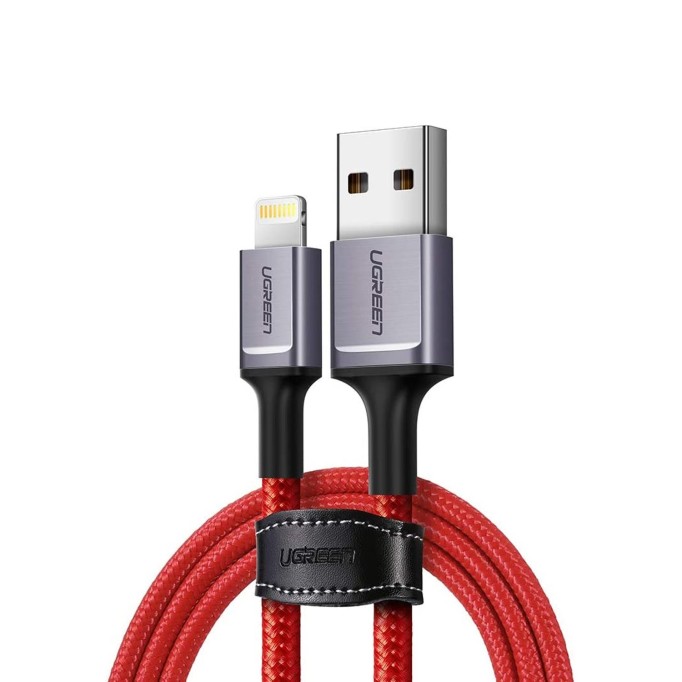 Ugreen USB to Lightning iPhone Örgülü Data ve Şarj Kablosu 1 Metre