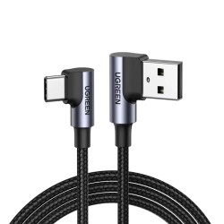 2 Metre Ugreen USB to Type-C 90 Derece Şarj ve Data Kablosu 2 Metre