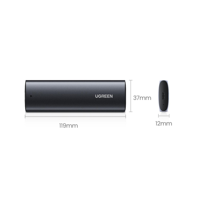Ugreen USB Type-C 3.2 Gen2 10Gbps M.2 NVMe SSD Disk Kutusu Alüminyum