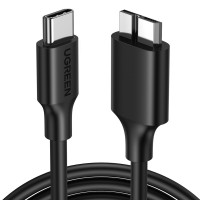 Ugreen USB Type-C to USB 3.0 Micro B Şarj ve Data Kablosu 1 Metre Siyah