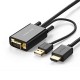 Ugreen VGA USB to HDMI Görüntü ve Ses Aktarma Kablosu 2 Metre