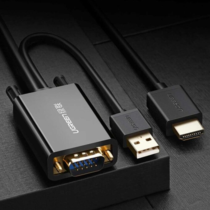 Ugreen VGA USB to HDMI Görüntü ve Ses Aktarma Kablosu 2 Metre Ugreen VGA USB to HDMI Görüntü ve Ses Aktarma Kablosu 2 Metre