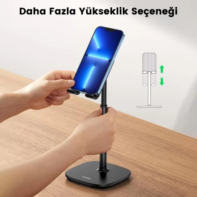 Ugreen Yüksekliği Ayarlanabilir Masaüstü Telefon Standı Siyah