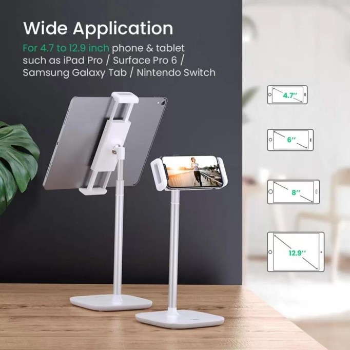 Ugreen Yükseklik ve Açı Ayarlı Masaüstü Telefon ve Tablet Tutucu Stand Gri Ugreen Yükseklik ve Açı Ayarlı Masaüstü Telefon ve Tablet Tutucu Stand Gri