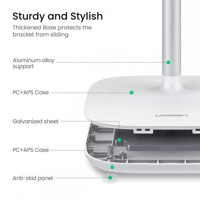 Ugreen Yükseklik ve Açı Ayarlı Masaüstü Telefon ve Tablet Tutucu Stand Gri Ugreen Yükseklik ve Açı Ayarlı Masaüstü Telefon ve Tablet Tutucu Stand Gri