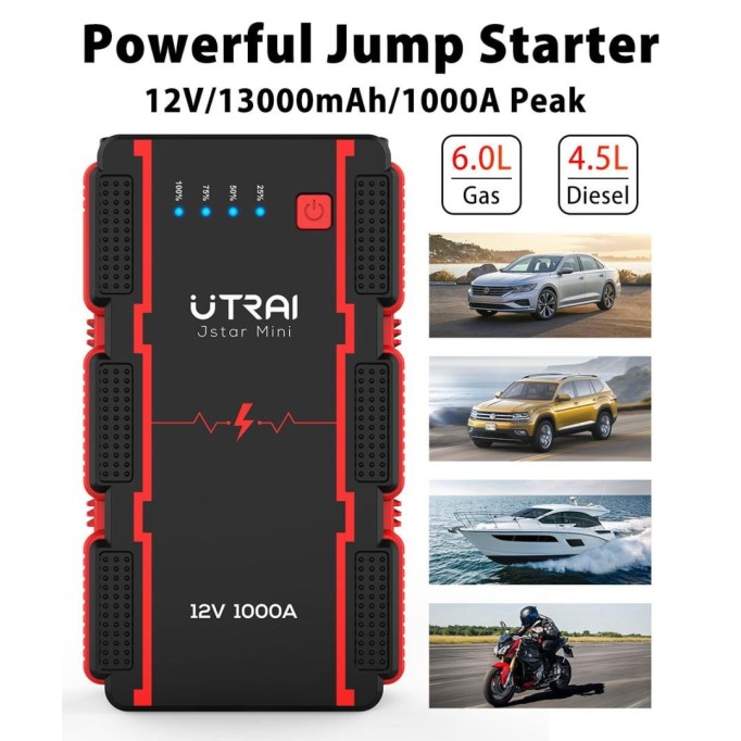 UTRAI Jstar Mini 13000mAh 1000A Jump Starter Akü Takviye Cihazı (Powerbank + Led Lamba) UTRAI Jstar Mini 13000mAh 1000A Jump Starter Akü Takviye Cihazı (Powerbank + Led Lamba)