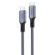 Veggieg 100W 5A E-Mark Çipli PD Type-C to Type-C Hızlı Şarj ve Data Kablosu 2 Metre