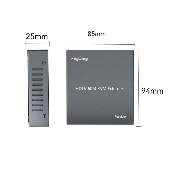 VegGieg 1080P Full HD 60Hz HDMI KVM Extender 60 Metre CAT5E/6 HDMI Menzil Genişletici Uzatıcı