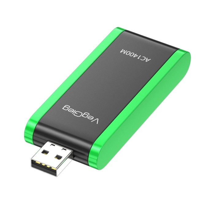 VegGieg 1400 Mbps 2.4GHz/5GHz Dual Band Gigabit Alıcı Verici USB WiFi Adaptör