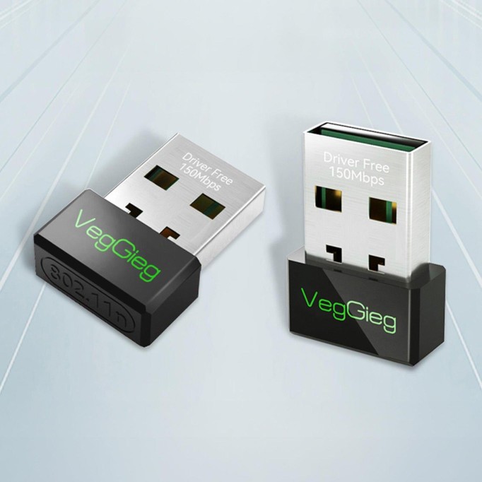 VegGieg 150 Mbps 2.4Ghz Kablosuz WiFi Alıcı Verici Nano USB Adaptör