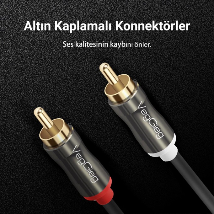 VegGieg 2 RCA to 2 RCA Ses Kablosu 1.5 Metre