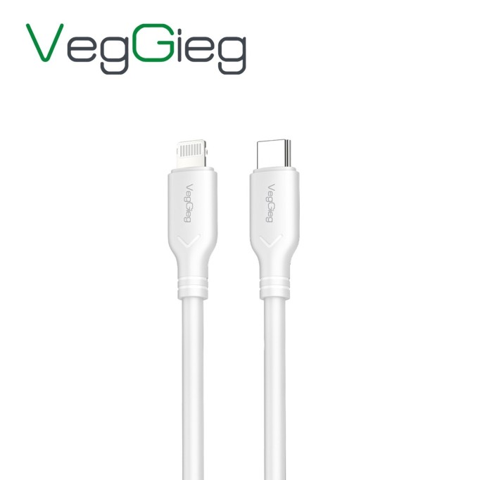 VegGieg 27W Type-C to Lightning iPhone iPad Uyumlu PD Hızlı Şarj ve Data Kablosu 1.2 Metre