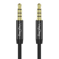 VegGieg 3.5mm Jack TRRS Hi-Fi Örgülü AUX Mikrofon ve Ses Kablosu 1 Metre