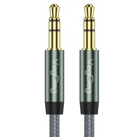 VegGieg 3.5mm Jack TRS Hi-Fi Örgülü AUX Ses Kablosu 1 Metre