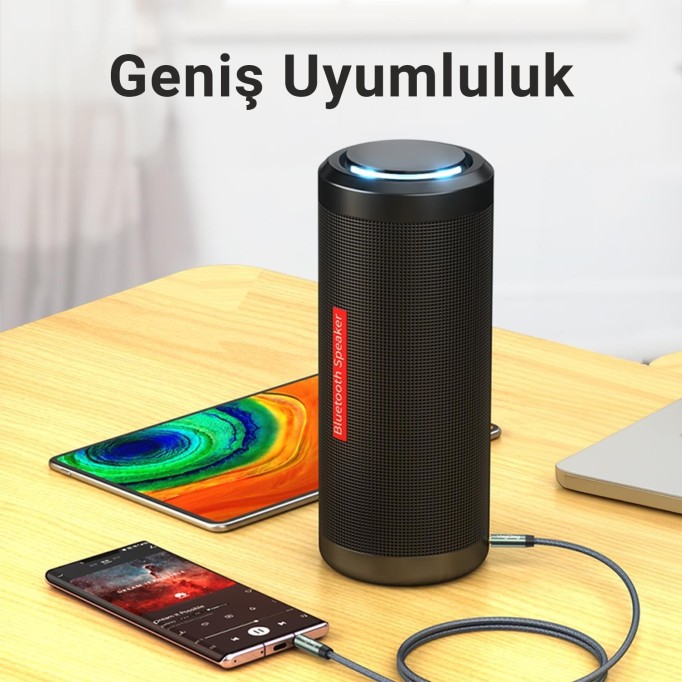 VegGieg 3.5mm Jack TRS Hi-Fi Örgülü AUX Ses Kablosu 1 Metre