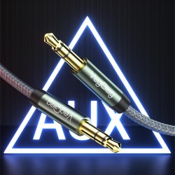 VegGieg 3.5mm Jack TRS Hi-Fi Örgülü AUX Ses Kablosu 3 Metre