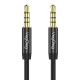 Veggieg 3.5mm TRRS 4 Kutuplu Mikrofon Destekli Hi-Fi Stereo AUX Ses Kablosu Erkek to Erkek Jack 5 Metre