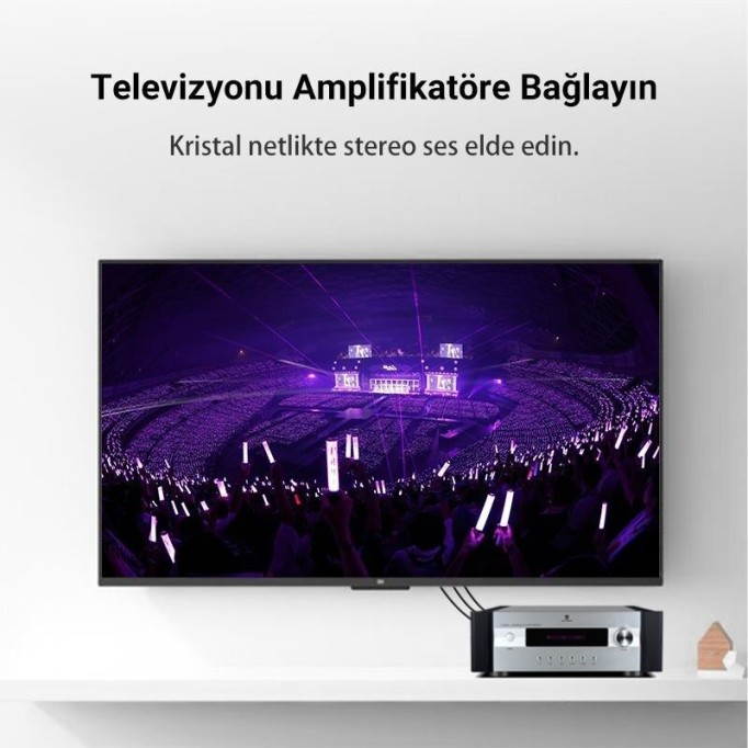 VegGieg 3 RCA to 3 RCA Ses ve Görüntü Kablosu 2 Metre