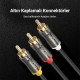 VegGieg 3 RCA to 3 RCA Ses ve Görüntü Kablosu 2 Metre