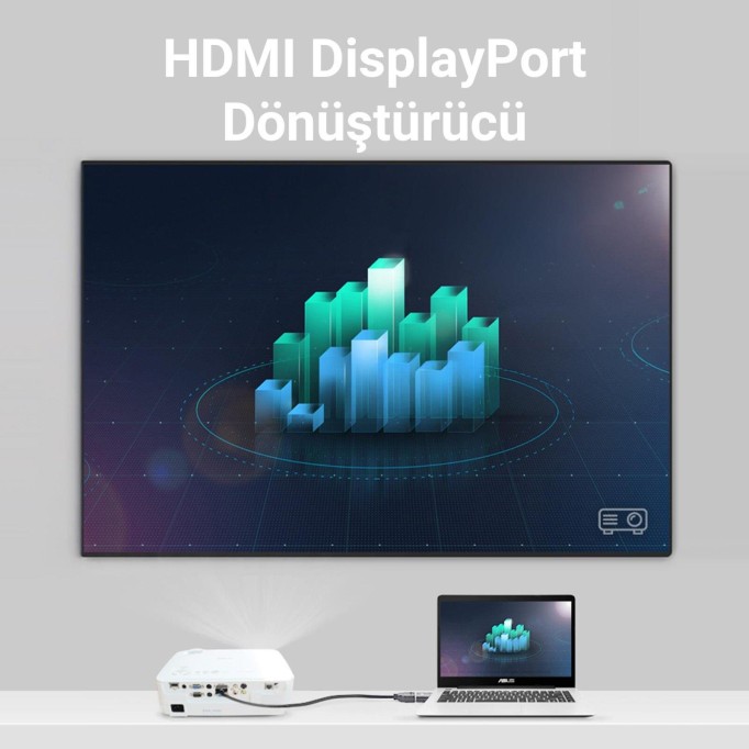 VegGieg 4K 30Hz DisplayPort to HDMI Çevirici Dönüştürücü Adaptör
