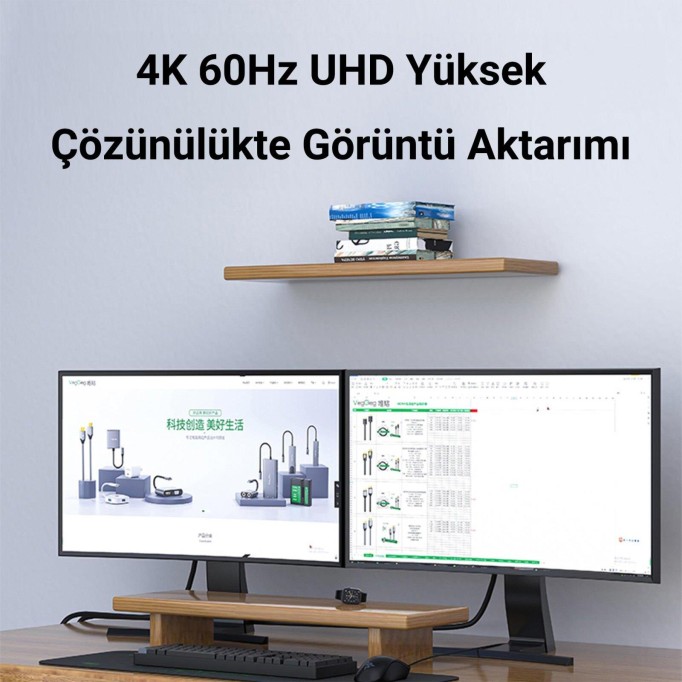 VegGieg 4K/60Hz 2K/165Hz Displayport V1.2 Kablo 1.5 Metre