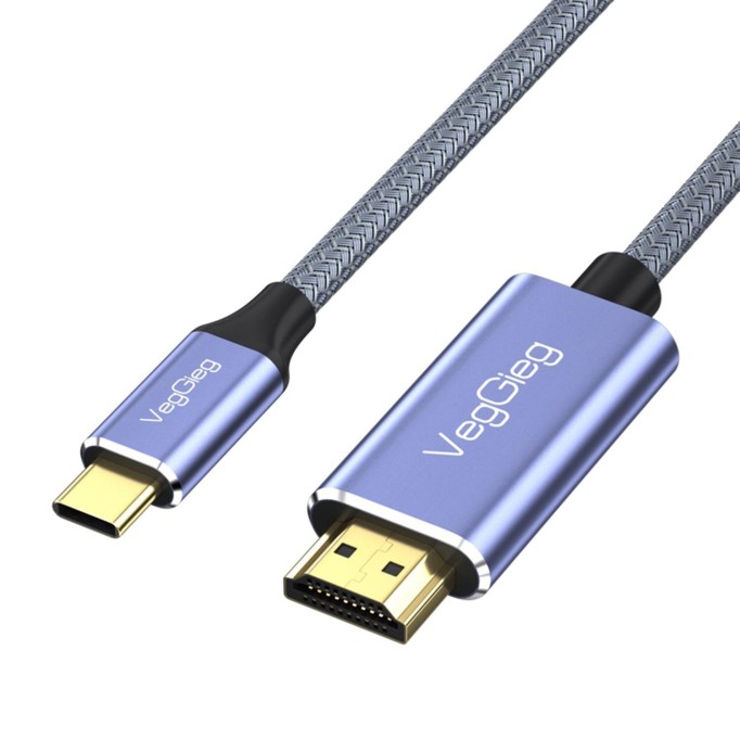 VegGieg 4K/60Hz Type-C 3.1 to HDMI 2.0 Dönüştürücü Kablo 2 Metre