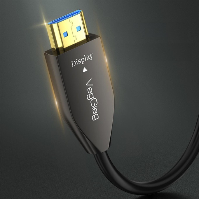 VegGieg 8K/60Hz 4K/120Hz 48Gbps HDR ARC HDCP Fiber Optik HDMI 2.1 Kablo 70 Metre