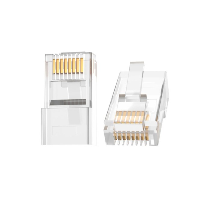 VegGieg CAT5e RJ45 Jack Ethernet Konnektörü Altın Kaplama 100 Adet