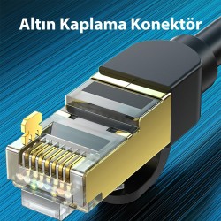 VegGieg CAT8 40Gbps 2000Mhz STP RJ45 Ethernet Kablosu 20 Metre