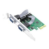 Veggieg PCI Express (PCI-e) to 2 Port 9 Pin RS-232 Seri Com Port DB9 Genişletme Kartı Adaptörü