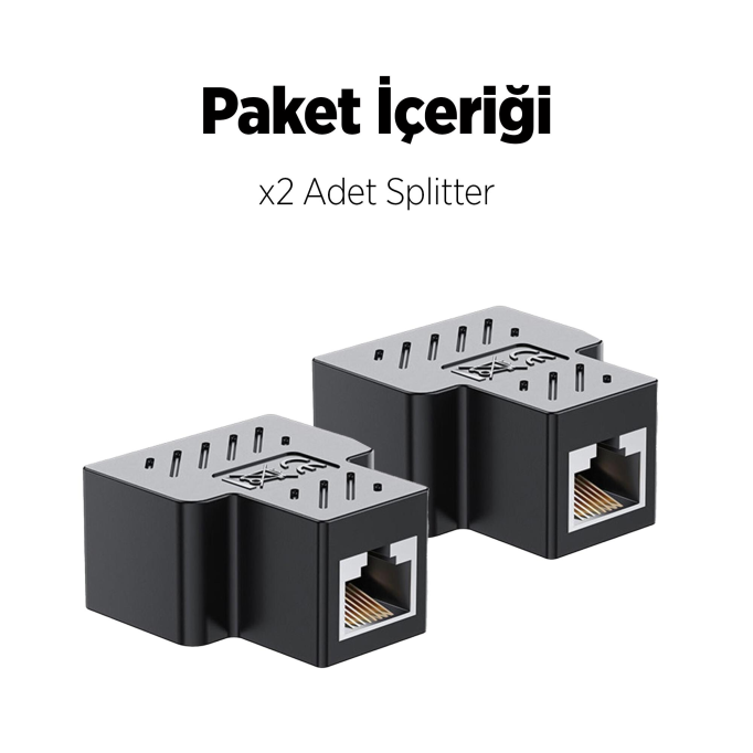 VegGieg RJ45 1 to 2 Ethernet Splitter Çoğaltıcı Adaptör