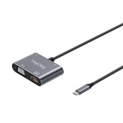 VegGieg Type-C 4K HDMI 1080P VGA USB 3.0 PD Dönüştürücü Çevirici Hub VegGieg Type-C 4K HDMI 1080P VGA USB 3.0 PD Dönüştürücü Çevirici Hub