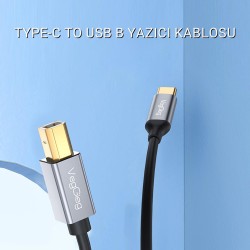 VegGieg Type-C to USB-B Yazıcı Kablosu 1.5 Metre VegGieg Type-C to USB-B Yazıcı Kablosu 1.5 Metre