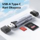 VegGieg Type-C ve USB 2.0 SD-MicroSD TF Kart Okuyucu