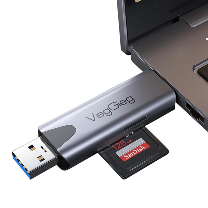 VegGieg Type-C ve USB 3.0 SD-MicroSD TF Kart Okuyucu